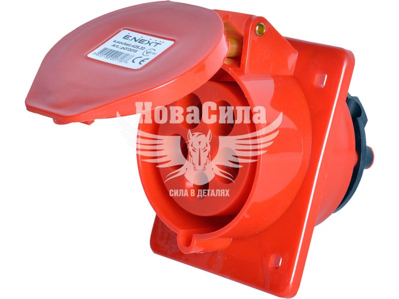 Силова розетка, що вбудовується E.NEXT e.socket.pro.5.32.wall, 5п., 380В, 32А (425) (p012015)