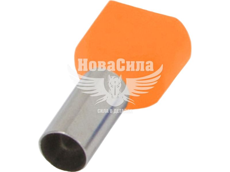 Наконечник втулковий ізольований E.NEXT e.terminal.stand.te.2.4.orange (TE4012 orange) 2x4 кв.мм, помаранчевий (s4037009)