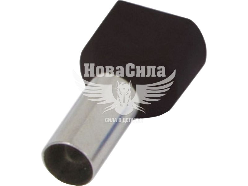 Наконечник втулковий ізольований E.NEXT e.terminal.stand.te.2.1.5.black (TE1512 black) 2x1,5 кв.мм, чорний, 100шт (s4037006)