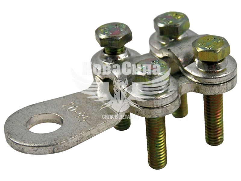 Наконечник кабельний E.NEXT e.end.stand.clamp.25.35 на гвинтах, 25-35 мм2, отвір 10 мм (s0170002)