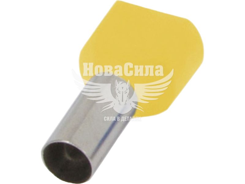 Наконечник втулковий ізольований E.NEXT e.terminal.stand.te.2.1.5.yellow (TE1508 yellow) 2x1,5 кв.мм, жовтий, 100шт (s4037005)