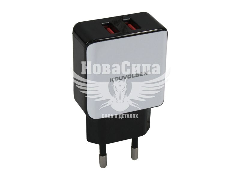 Зарядне для портативних пристроїв 220V (Atcom) 2USB-A 5V / 2100mA (DT-T01)