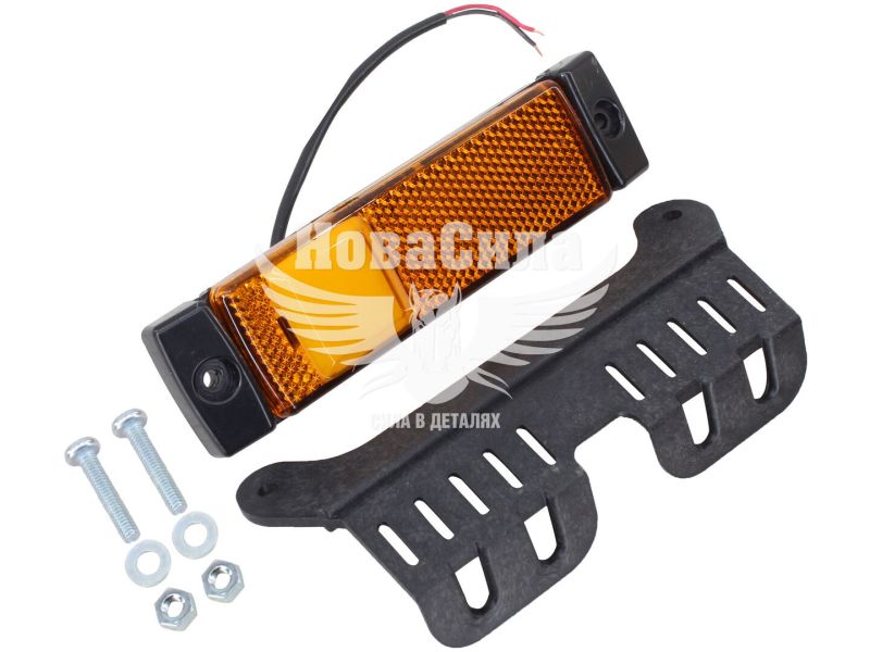 Ліхтар габаритів Truck боковий LED жовтий (Isiksan) з кронштейном. (ISS40291)