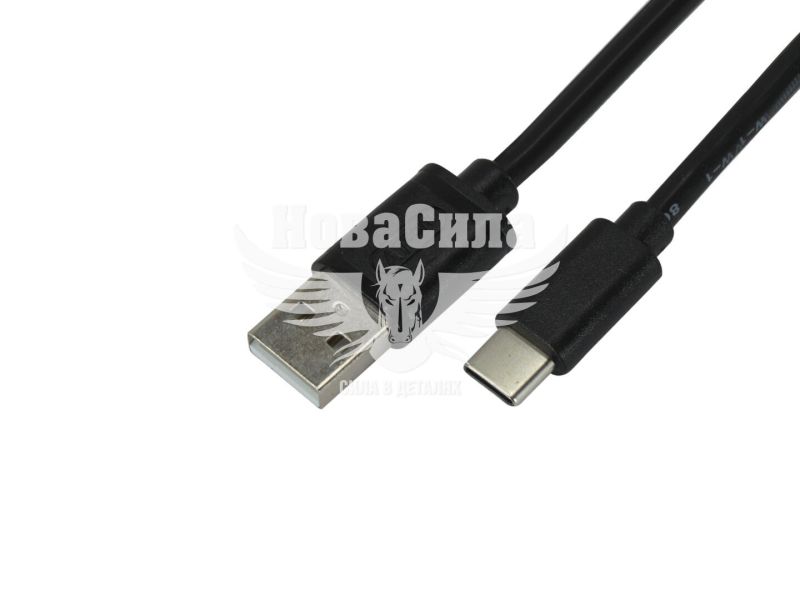 Кабель для зарядки моб. телеф. USB-A to Type-C (Atcom) 0.8м. чорний (12773)