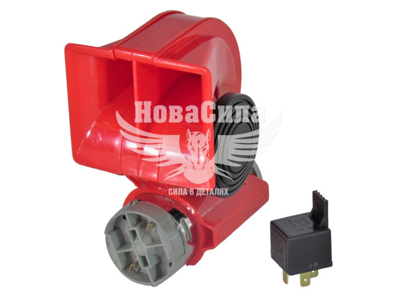 Сигнал повітряний ракушка 24V (Vitol) черв. (CA-10424)