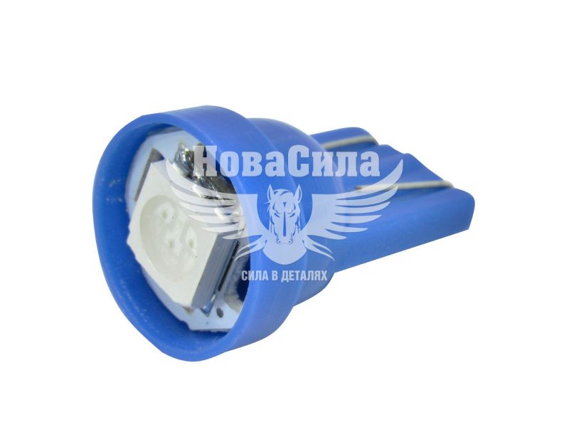 Лампочка без цоколя LED T10_W5W SMD синя 1-діод 12V W2.1x9.5d (Zollex) TB1109 (упак.-10шт.) (TB1109)