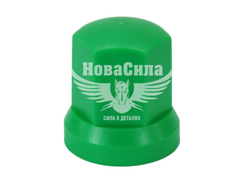 Ковпачок на гайку колеса (33мм.) зелений (Plastex) (1472)