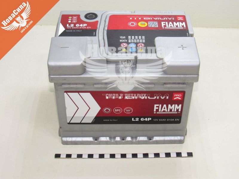 АКБ 64-А/Ч (FIAMM) Titanium PRO (R+) 610А (242х175х190мм.) (7905150)