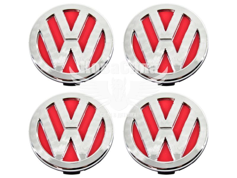 Ковпачки для титанових дисків VW (КНР) 56мм. (червоний)