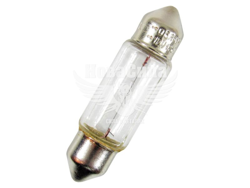 Лампочка 2-ох цокольна C5W біла 12V-5Вт SV8.5-8 35мм. (Osram) (упак.-10шт.) (6418)