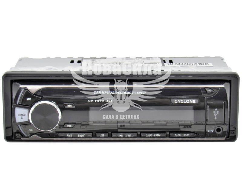 Автомагнітола 1-DIN (Cyclone) USB+SD Card+AUX+Bluetooth (MP-1019R) (MP-1019R)