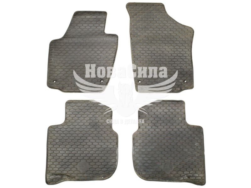 Автокилимки в салон Skoda Rapid з12-19р.в. (GZ) (гумові) кт.-4шт. (Seat Toledo з12-19р.в.) (уцінка)