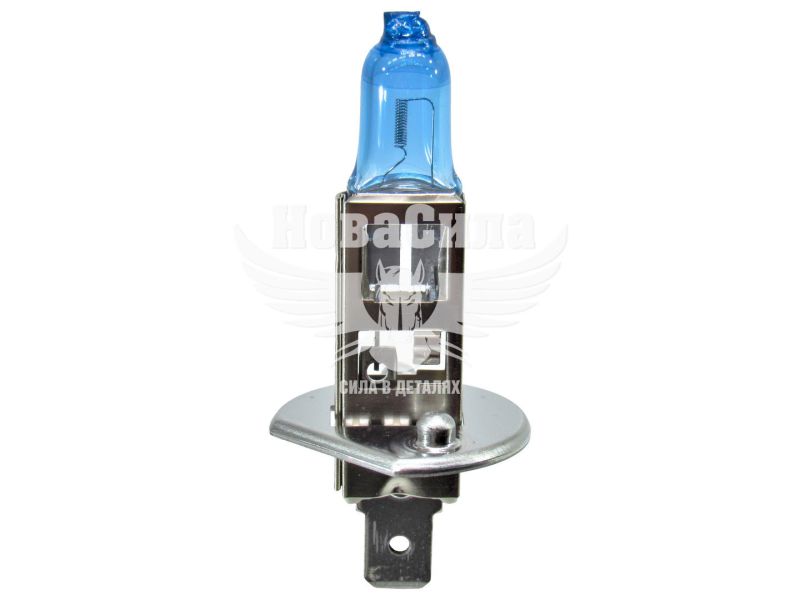 Лампочка галогенна H1 P14.5s 12V-55Вт (Philips) +60 4300K (White Vision) (блістер) (12258-01В)