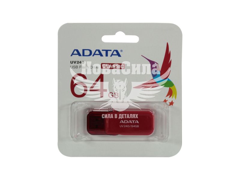 Флешка (USB) 64GB (A-Data) AUV 240 Red (AUV240-64G-RRD)