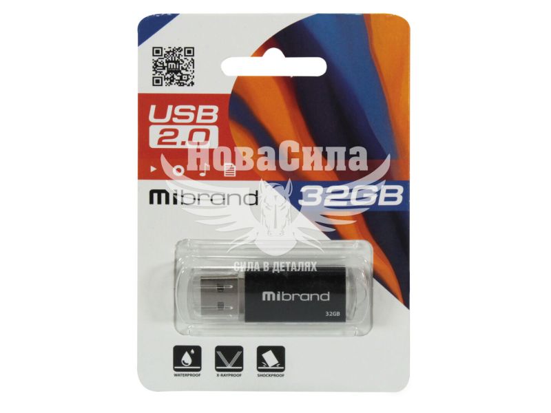 Флешка (USB) 32GB (Mibrand) Cougar Black (MI2.0/CU32P1B)