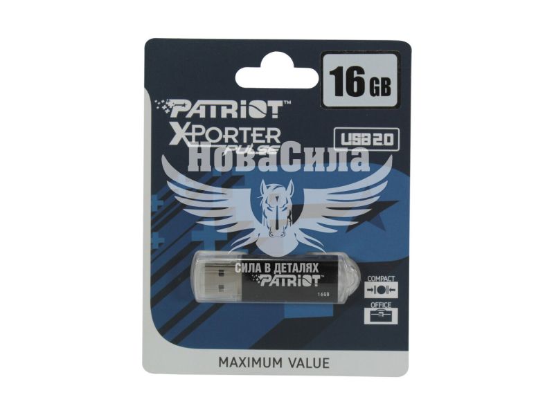 Флешка (USB) 16GB (Patriot) Xporter Pulse (PSF16GXPPBUSB)