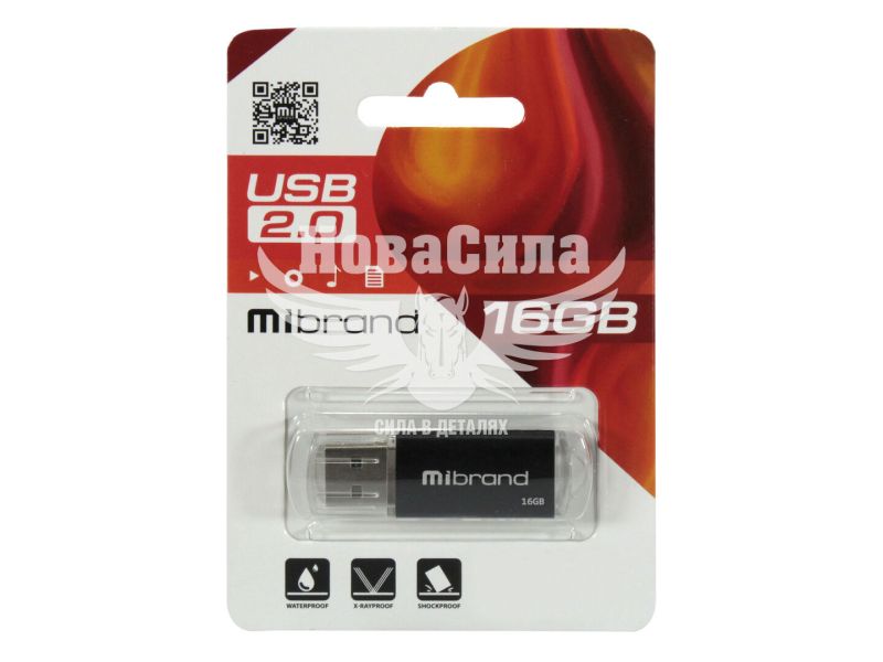 Флешка (USB) 16GB (Mibrand) Cougar Black (MI2.0/CU16P1B)