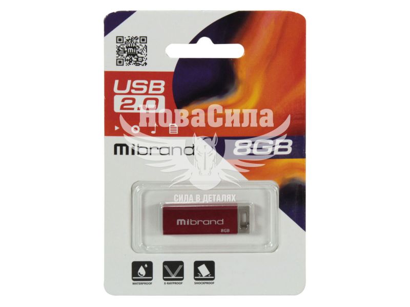 Флешка (USB) 8GB (Mibrand) Chameleon Red (MI2.0/CH8U6R)