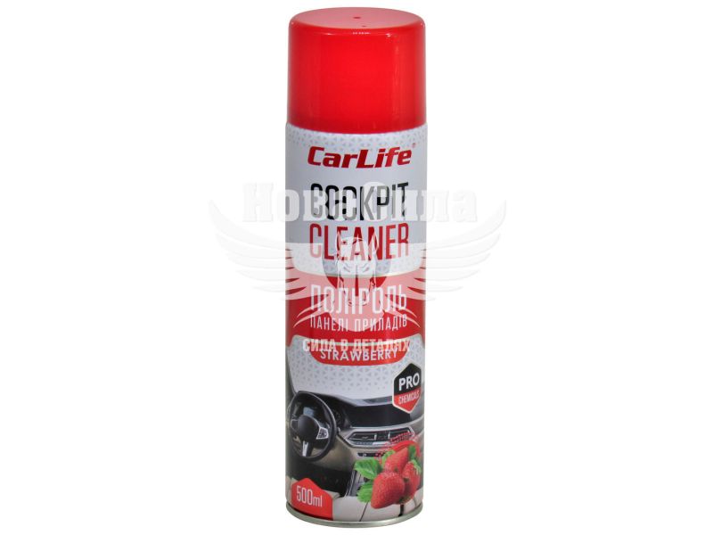 Поліроль пластика (CarLife) Cockpit Cleaner Strawberry 500мл. (CF505)