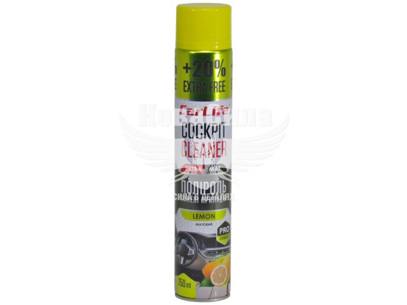 Поліроль пластика (CarLife) Cockpit Cleaner Extra Mat Lemon 750мл. (матовий) (CF771)