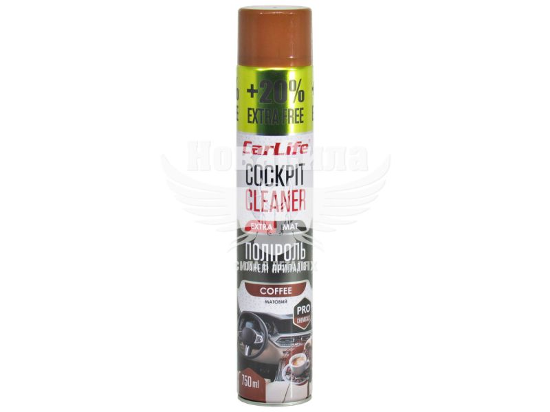 Поліроль пластика (CarLife) Cockpit Cleaner Extra Mat Coffee 750мл. (матовий) (CF776)