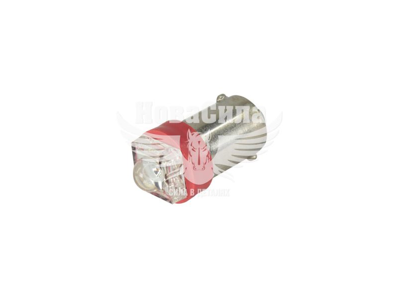 Лампочка з цоколем LED T4W LEDS червона 1-діод 12V-0,7Вт BA9s (Futura) (упак.-10шт.) (20614)