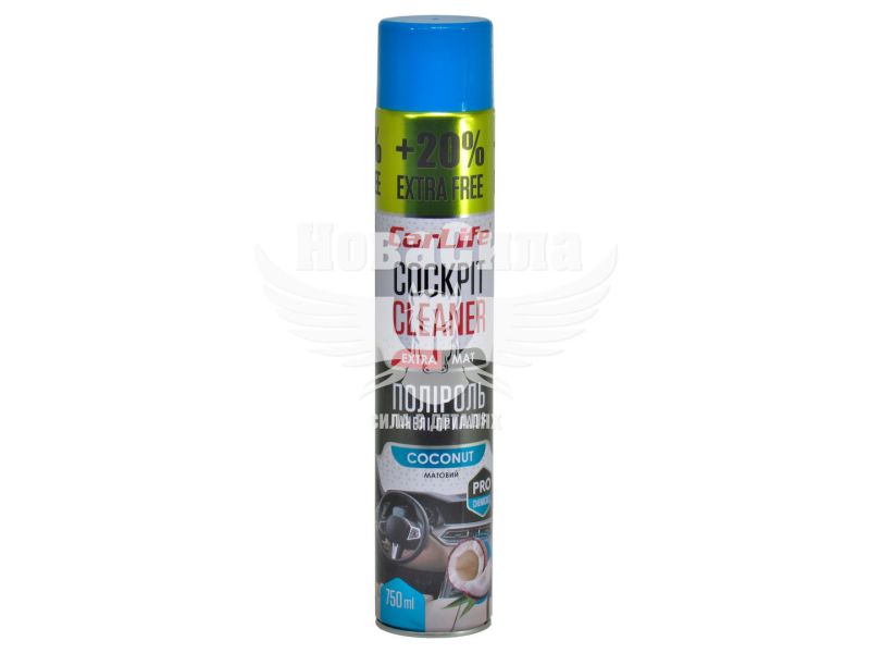 Поліроль пластика (CarLife) Cockpit Cleaner Extra Mat Coconut 750мл. (матовий) (CF777)