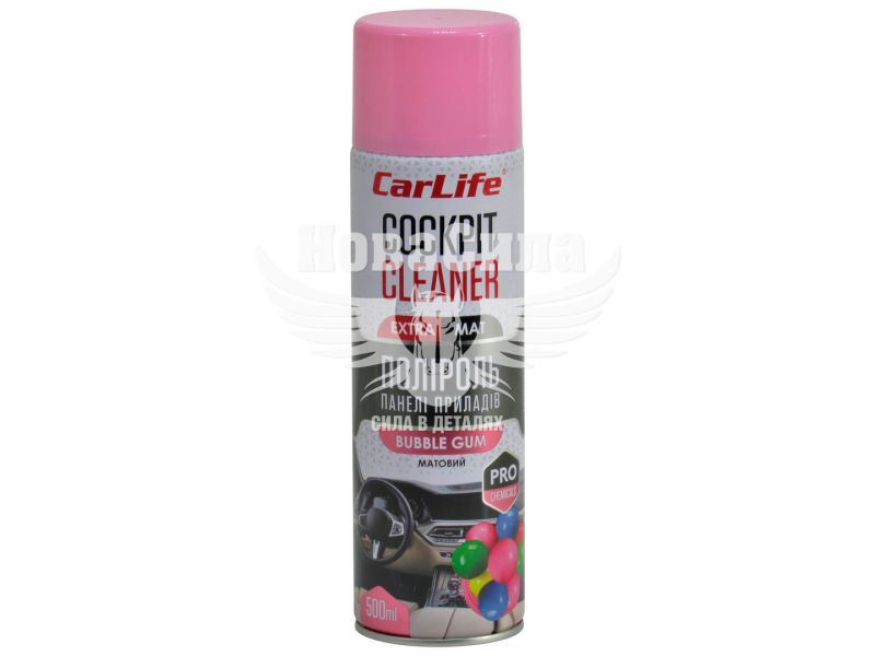 Поліроль пластика (CarLife) Cockpit Cleaner Extra Mat Bubble Gum 500мл. (матовий) (CF528)