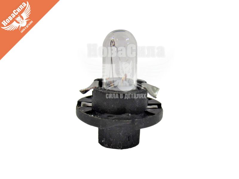Лампочка без цоколя семечка W1.2W біла 12V-1,2Вт BX8.4d (Brevia) (з патроном) (упак.-10шт.) (12324C)
