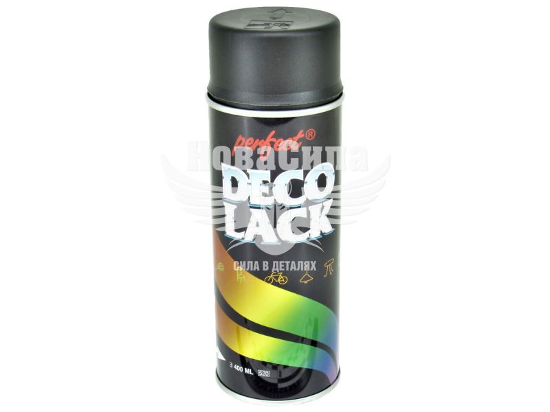 Фарба-спрей (Perfect) Deco Lack чорний мат 400мл. (RAL 9005) (9005)
