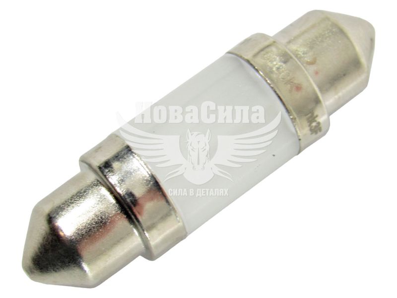 Лампочка 2-ох цокольна LED T11_C5W 12V 1W 6000K SV8.5-8 (Osram) (упак.-10шт.) (6498CW-01B)