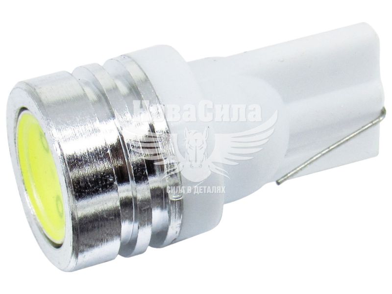 Лампочка без цоколя LED T10_W5W SMD біла 1-діод 12V W2.1x9.5d (Solar) (упак.-10шт.) (LS241_P)