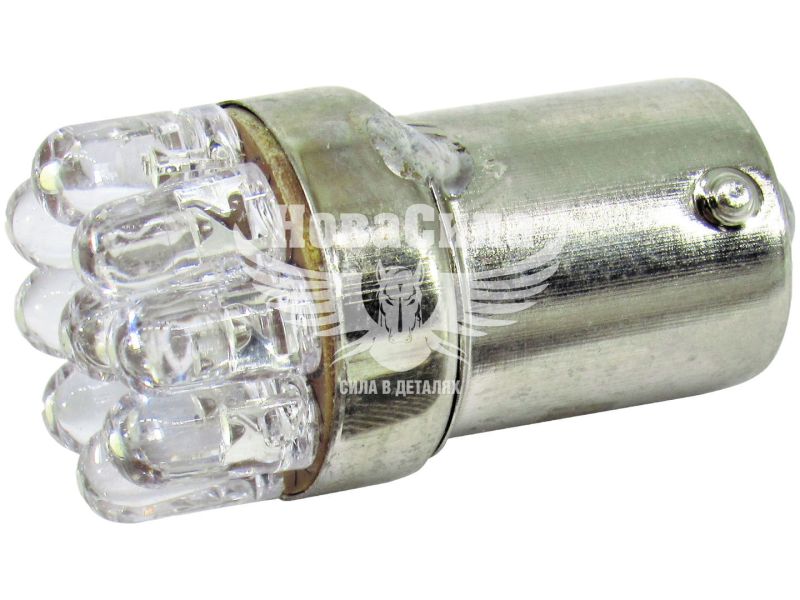 Лампочка 1-но конт. черешня біла LED 24V 9-діодів (Solar) (упак.-4шт) (LF172_P)