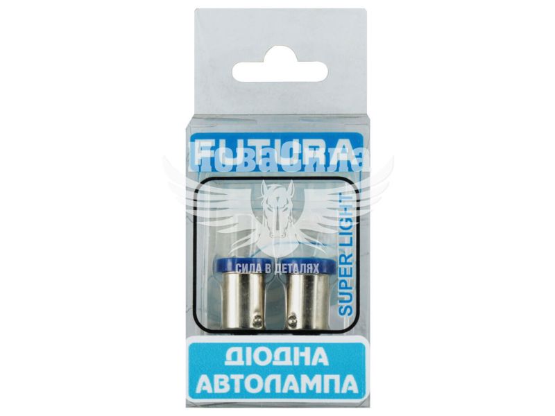 Лампочка з цоколем LED T4W SMD синя 6-діодів 12V-0,7Вт BA9s (Futura) (к-т.-2шт.) (60612)
