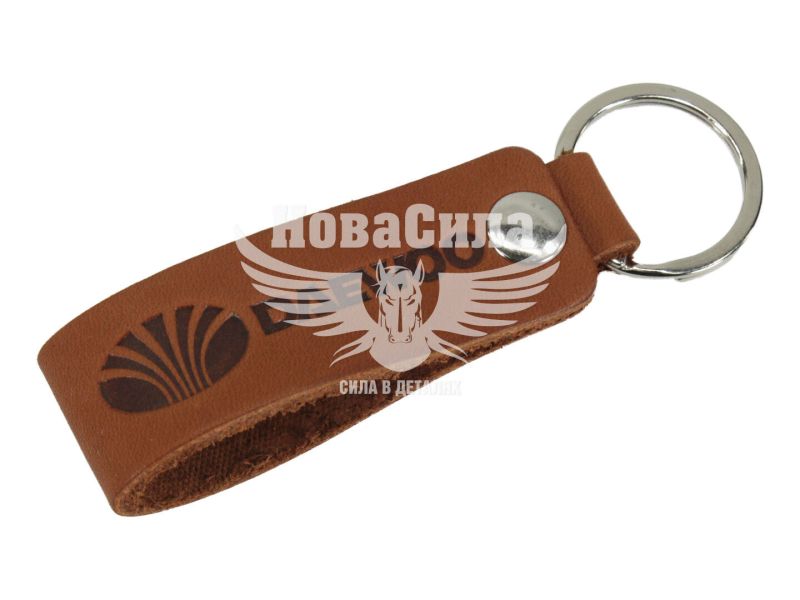Брелок на ключі Daewoo коричневий (Україна) (шкіра)