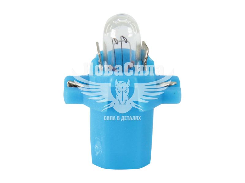 Лампочка без цоколя семечка W1.2W синя 12V-1,2Вт B8.3d (Zollex) (з патроном) (упак.-10шт.) (22058)