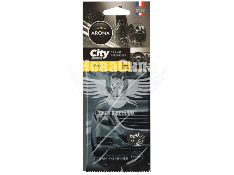Ароматизатор (Aroma Car) CITY Black (суха картка) (92667)