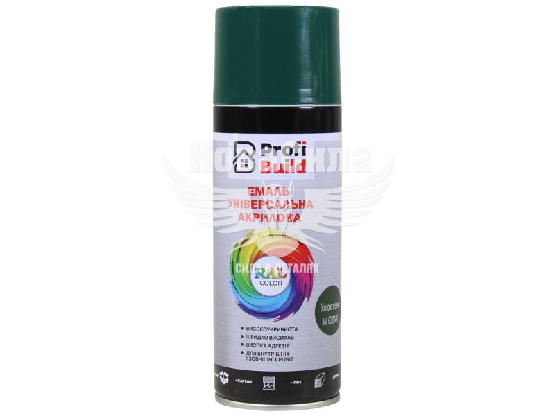 Краска аэрозольная (Profi Build) Бронзово-зеленый мат 400мл. (RAL 6020) (К43_Ral 6020)
