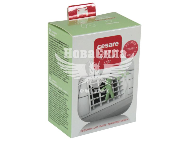 Ароматизатор (Mr&Mrs) Cesare Car Freshner Pastel Green Colonial/Anti Tobacco (полімерний на дефлектор) (JCES016NEW)