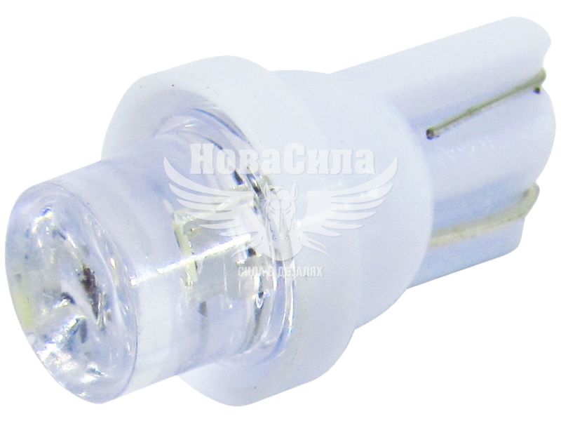 Лампочка без цоколя LED T10_W5W LEDS біла 1-діод 12V W2.1x9.5d (Solar) (упак.-10шт.) (LF111_P)