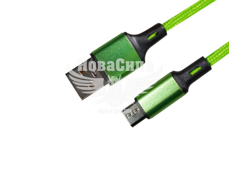 Кабель для зарядки моб. телеф. USB-A to MicroUSB (Armer) 1м. зелений (ARM-MC009)