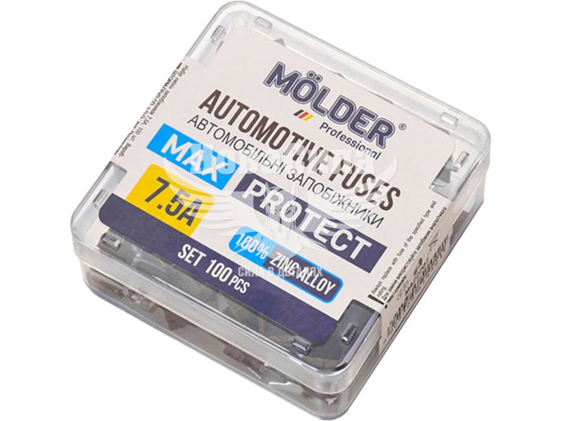 Запобіжники плоскі міні (Molder) уп. 100шт. (7,5А) (MA22207)