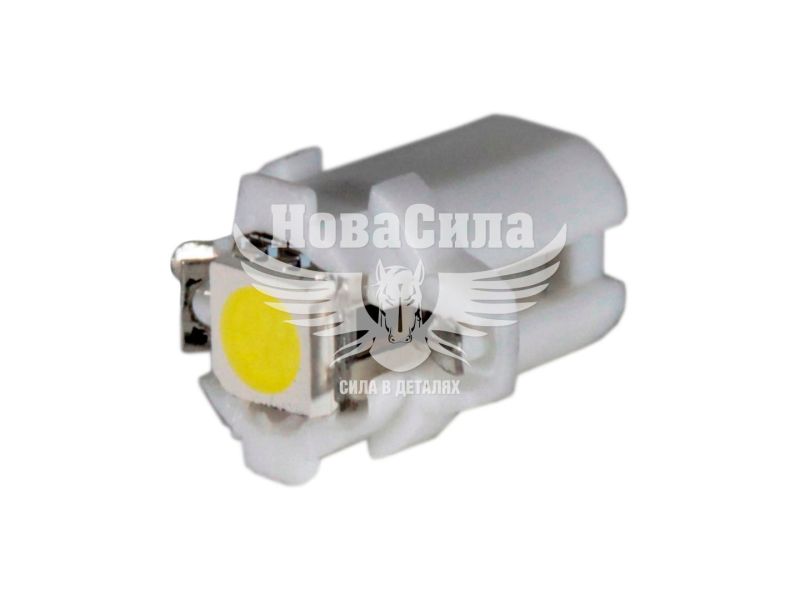 Лампочка без цоколя семечка W1.2W біла 12V-1,2Вт B8.3d (Zollex) (з патроном) (упак.-10шт.) (22036)