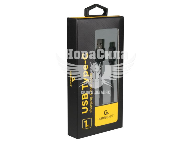 Кабель для зарядки моб. телеф. USB-A to Type-C (Cablexpert) 1м. чорний (CC-USB2-AMCM-1M)
