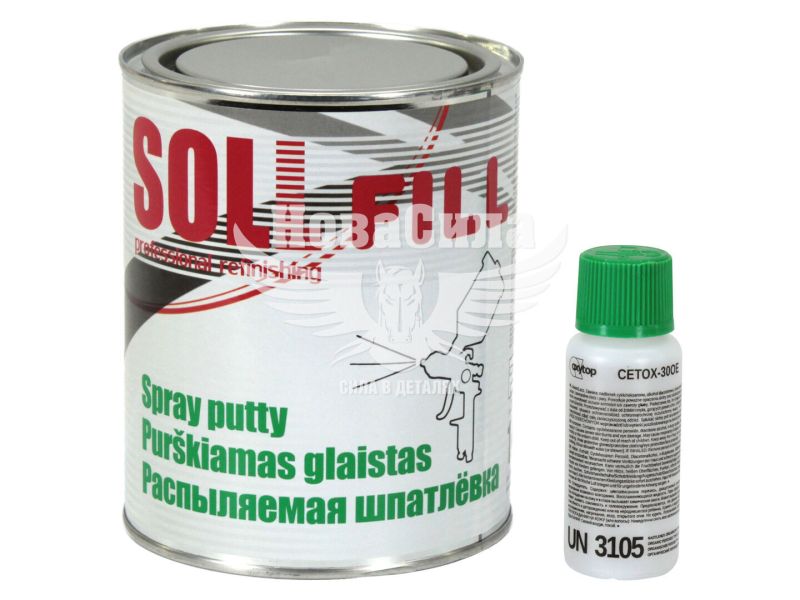 Шпаклівка (SOLL) розпилююча Fill 1кг. (сіра) (SG4 100)