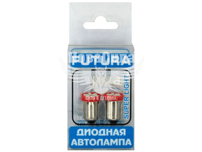 Лампочка з цоколем LED T4W SMD червона 6-діодів 24V-0,7Вт BA9s (Futura) (к-т.-2шт.) (60624)