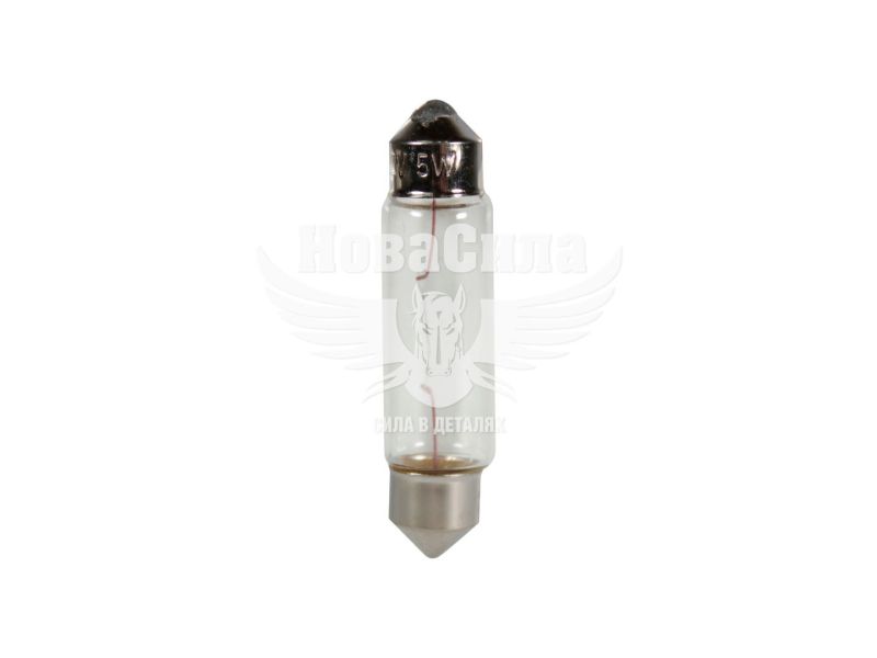 Лампочка 2-ох цокольна C5W біла 12V-5Вт SV8.5-8 44мм. (PRO Fusion) (упак.-10шт.) (F- 12/41)