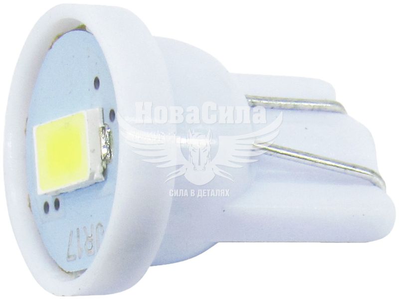 Лампочка без цоколя LED T10_W5W SMD біла 1-діод 12V W2.1x9.5d (Solar) (упак.-10шт.) (LS282_P)