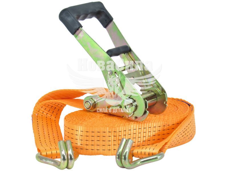 Трос-ремінь стяжний 10м. 5т. (ДК) (трос+мех.) (DK-3910)