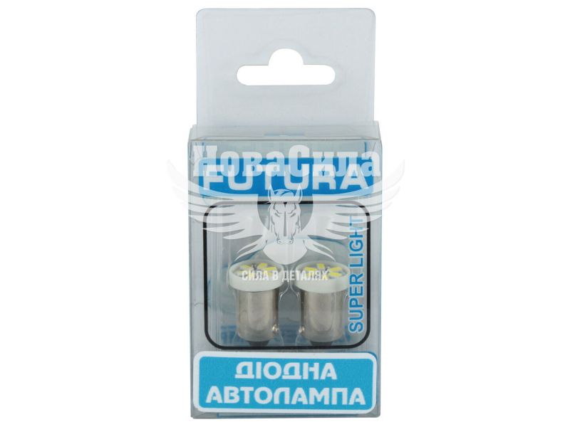 Лампочка з цоколем LED T4W SMD біла 6-діодів 12V-0,7Вт BA9s (Futura) (к-т.-2шт.) (60611)
